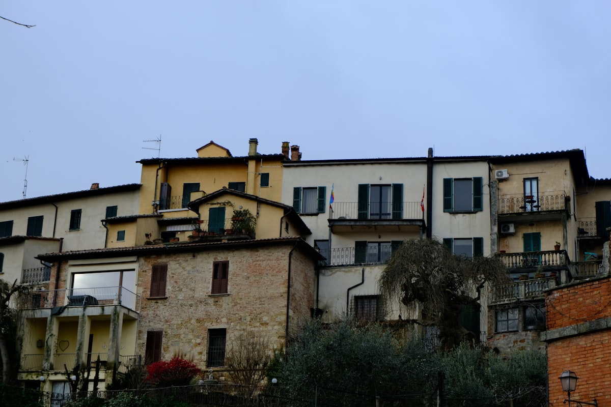 Façade of an Italian residential building