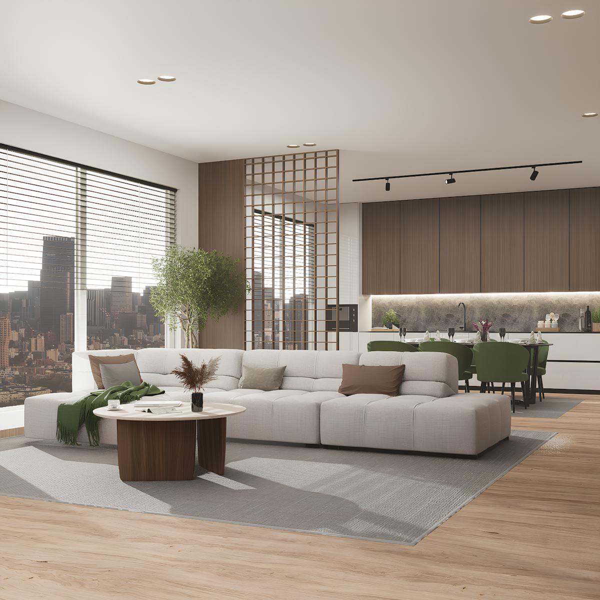 Bright interior of a modern apartment